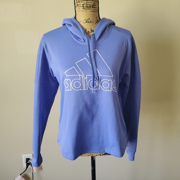 Adidas Purple Blue Pullover Hoodie Sweatshirt M